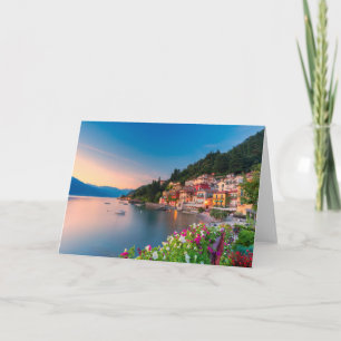 Kusten Varenna, Lombardiet, Italien Kort