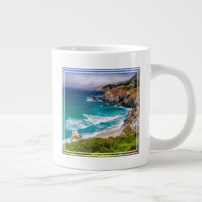 Kusten vid Big Sur, Kalifornien Jumbo Mugg (Höger)