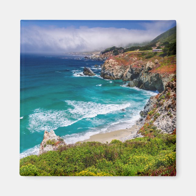 Kusten vid Big Sur, Kalifornien Magnet (Framsidan)