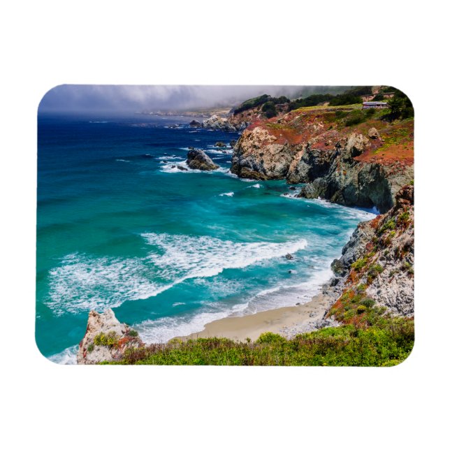 Kusten vid Big Sur, Kalifornien Magnet (Horisontell)