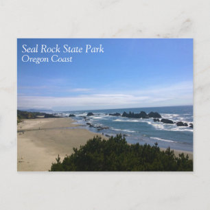 Kusten vid Seal Sten, Oregon Vykort