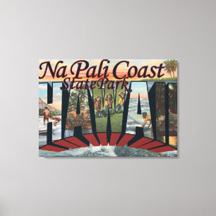 Kustendelstatspark för Na Pali, Hawaii Canvastryck