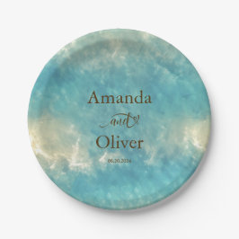 Kustens Chic Golden Sand Tur ise Vatten Bröllop