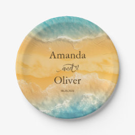 Kustens Chic Golden Sand Tur ise Vatten Bröllop