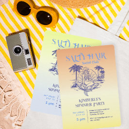 Kustens Gult Sjöjungfru Cowgirl Summer Party Inbjudningar