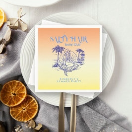 Kustens Gult Sjöjungfru Cowgirl Summer Party Pappersservett