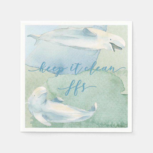 Kustens pappra behålla humor rengör den pappersservett (Framsidan)