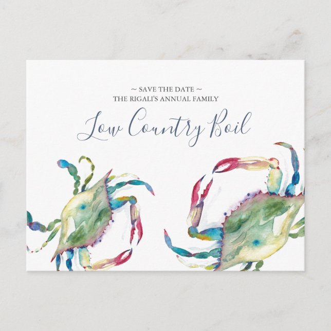 Kustfamiljens återförening Spara datum Inbjudan Vykort (Framsida)