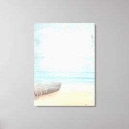 Kustfångsscen med ett fiskefartyg canvastryck