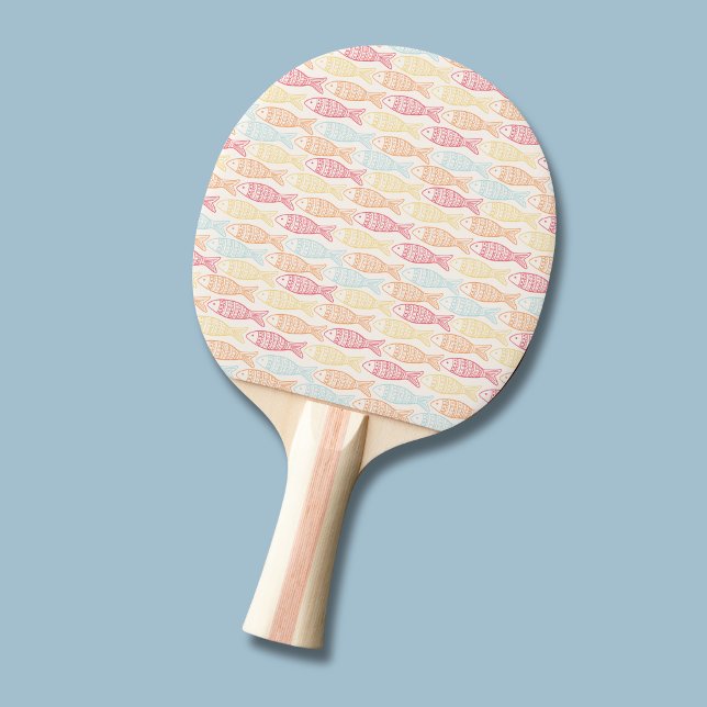 Kustfångst fiskmönster pingisracket (Coastal catch pig pong paddle)