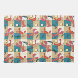 Kustfångsten Picnic Kökshandduk