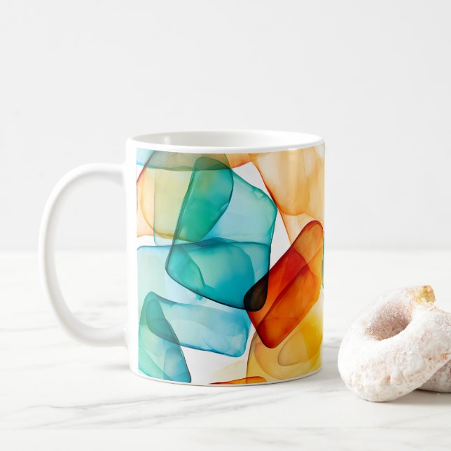 Kustfärgsdrift Kaffemugg (Med munk)