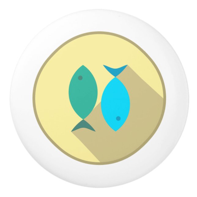 Kustfärgsfisk, kustlevande design, fisk knopp (Framsidan)