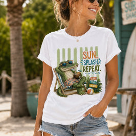 Kustfarmor alligator pool dag sommar t shirt
