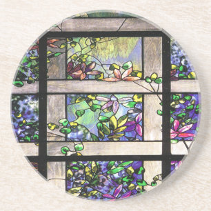 Kustfartyg för art nouveaumålat glasskonst underlägg