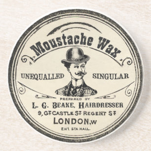Kustfartyg för drink för vintageMoustachevax Underlägg