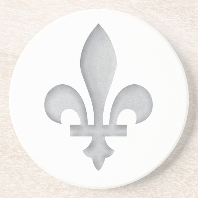 kustfartyg för Fleur-de-lys Romantiker Blommigt Underlägg Sandsten (Framsidan)