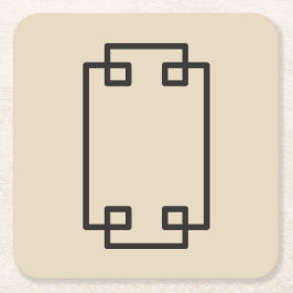 Kustfartyg för Mah Jong Underlägg Papper Kvadrat