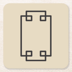 Kustfartyg för Mah Jong Underlägg Papper Kvadrat