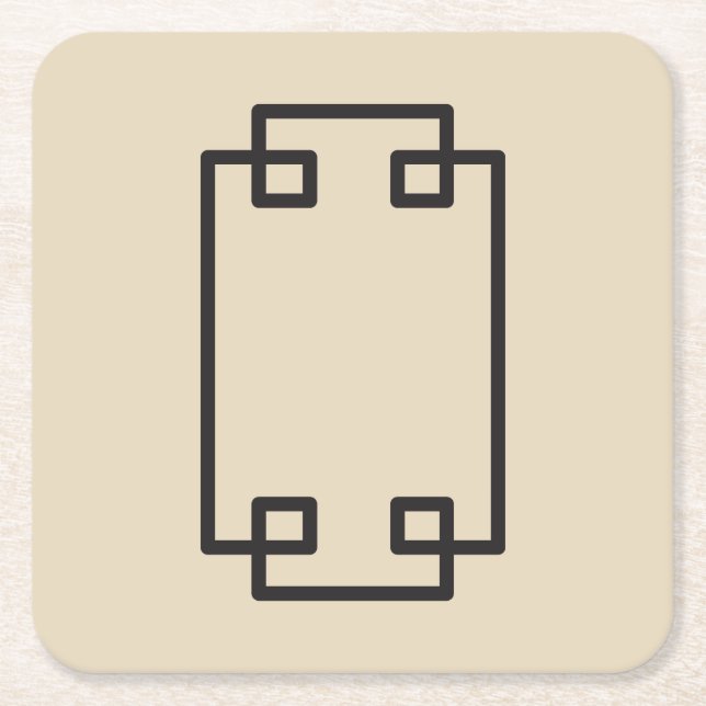 Kustfartyg för Mah Jong Underlägg Papper Kvadrat (Framsidan)