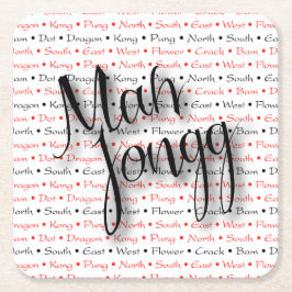 Kustfartyg för Mah Jongg Underlägg Papper Kvadrat