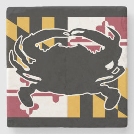 Kustfartyg för Maryland flagga-/krabbamarmor Underlägg Sten