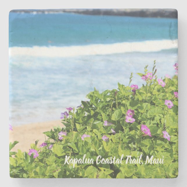 Kustfartyg för Maui kust- slingalila blommor Stenunderlägg (Framsidan)