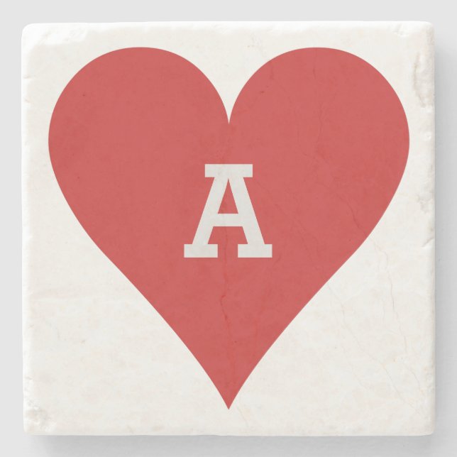 Kustfartyg för monogram för kortspelare stenunderlägg (Framsidan)