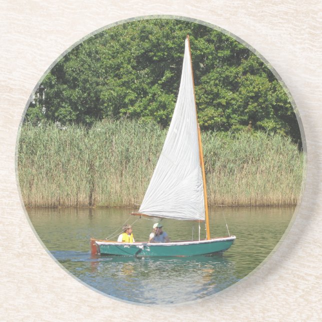 Kustfartyg för segelbåt 4 underlägg sandsten (Framsidan)