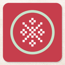 Kustfartyg för Snowflaketröjaväder Underlägg Papper Kvadrat