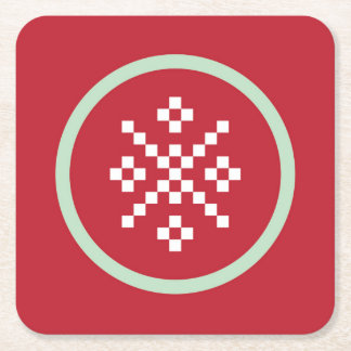 Kustfartyg för Snowflaketröjaväder Underlägg Papper Kvadrat