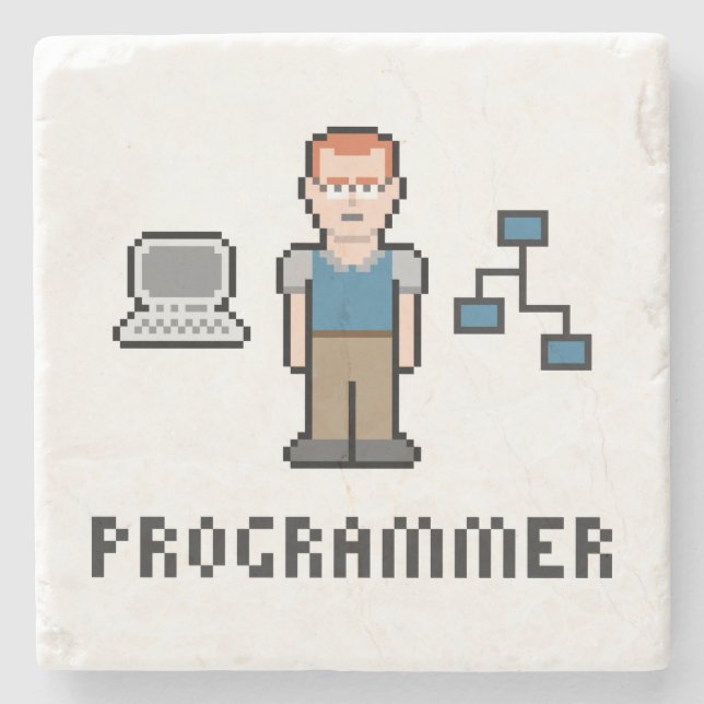 Kustfartyg för sten för PIXELprogrammeraremarmor Underlägg Sten (Framsidan)