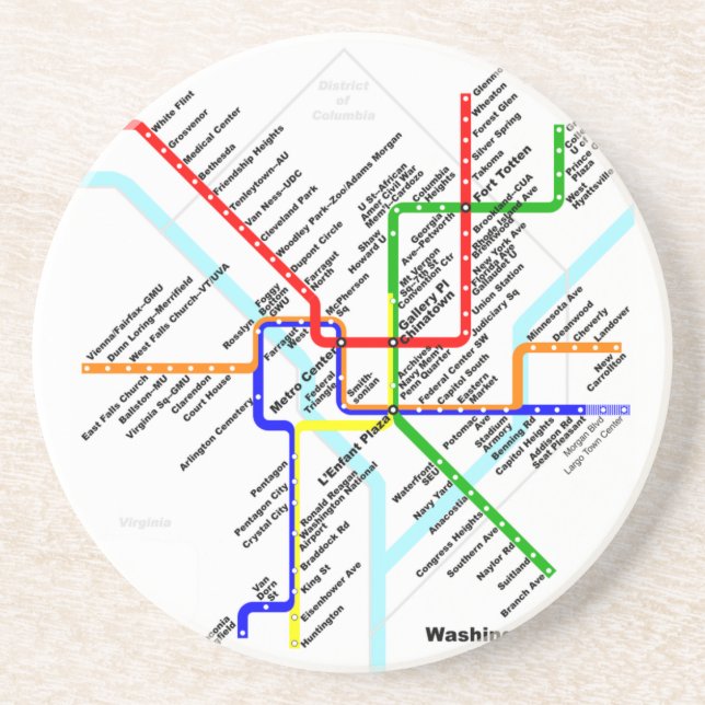 Kustfartyg för Washington dc-metro Underlägg Sandsten (Framsidan)