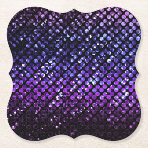 Kustfartyg purpurfärgade Crystal Bling Strass Underlägg Papper