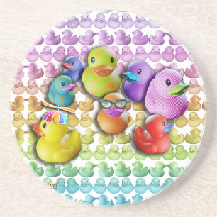 Kustfartyg - RUBBER DUCKY - DUCKIES-POPKONST Underlägg Sandsten