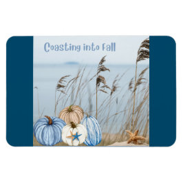 Kustfenblått och vitt pumpor och stjärtfenor magnet