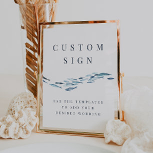 Kustfiskens redigerbara teckenmall 8x10 Bröllop Poster