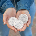 Kustflicka Bachelorette Button Knapp<br><div class="desc">Anpassa med bridens namn (eller bärarens namn) och datum för händelsen. Matchning av perfekt, samordning av tillbehör till gruppbrid för en möhippa, bachelorette-fest eller bröllop morgon! Det är "Vintage Coastal", men med Texas flair. Det är denna kombination av det Westerna estetiska skiktet och det mjuka kustområdet som anger tonen för...</div>