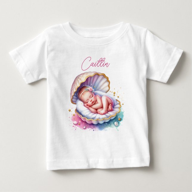 Kustflickans babyskor Personlig T Shirt (Framsida)