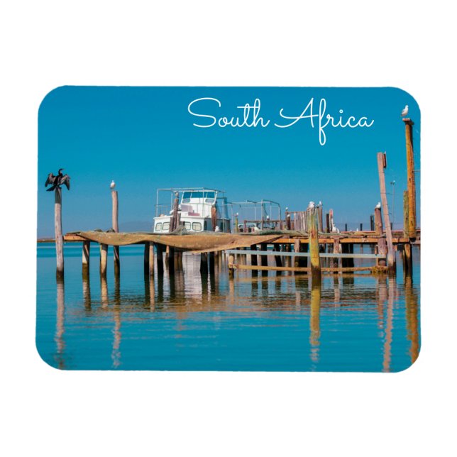 Kustfloden Velddrif South Afrika Landskapsbåtfågla Magnet (Horisontell)