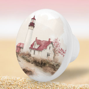 Kustfyr Beach Seaside Scenery Knopp