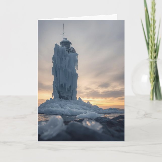 kustfyr i vintertid kort (Framsida)