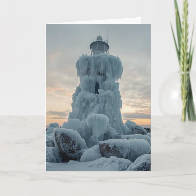 kustfyr i vintertid kort (Framsida)