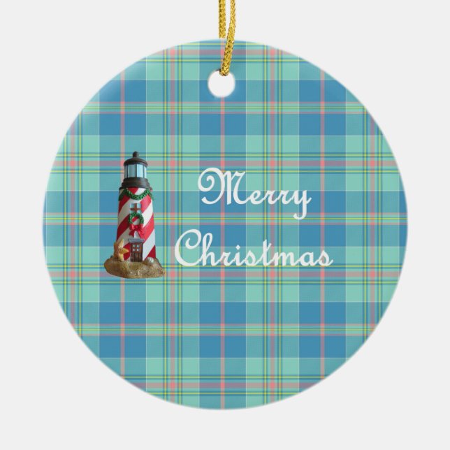 Kustfyr julprydnad julgransprydnad keramik (Framsidan)