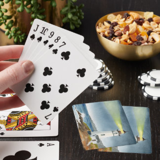 Kustfyr med ljusstråle casinokort