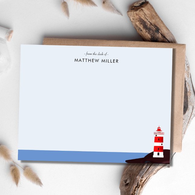 Kustfyr, Personlig Blue Anteckningskort (Skapare uppladdad)