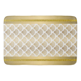 Kustglam Bath Mat med Snäckan Guld Badrumsmatta