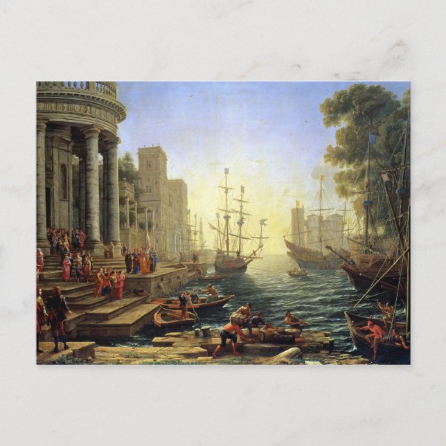 Kusthamn med Embarkation of St Ursula Vykort (Framsida)