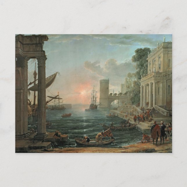 Kusthamn med kejsarsnitt vykort (Framsida)