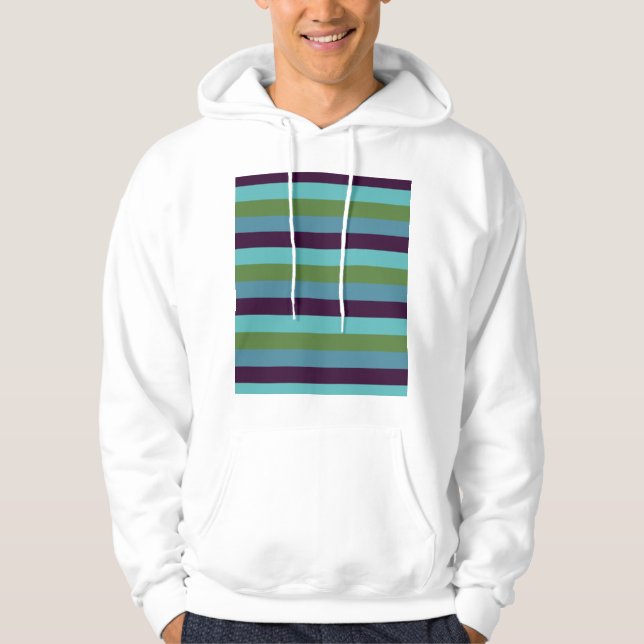 Kustharmoni-ränder Hoodie (Framsida)